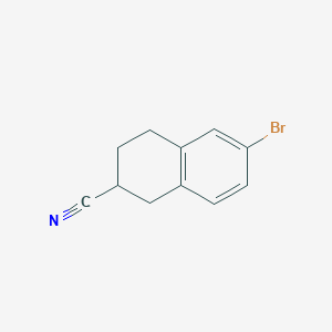 molecular formula C11H10BrN B3211696 2-Naphthalenecarbonitrile, 6-bromo-1,2,3,4-tetrahydro- CAS No. 1092523-01-7