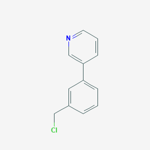 molecular formula C12H10ClN B3211717 3-(3-Chloromethyl-phenyl)-pyridine CAS No. 1092656-83-1