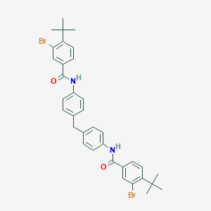 molecular formula C35H36Br2N2O2 B321175 3-bromo-N-(4-{4-[(3-bromo-4-tert-butylbenzoyl)amino]benzyl}phenyl)-4-tert-butylbenzamide 