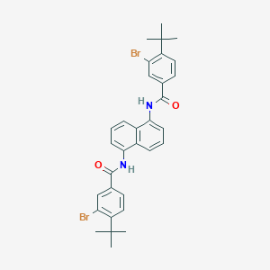 molecular formula C32H32Br2N2O2 B321176 3-bromo-N-{5-[(3-bromo-4-tert-butylbenzoyl)amino]-1-naphthyl}-4-tert-butylbenzamide 