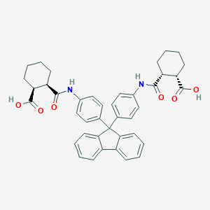 2-({4-[9-(4-{[(2-carboxycyclohexyl)carbonyl]amino}phenyl)-9H-fluoren-9-yl]anilino}carbonyl)cyclohexanecarboxylic acid