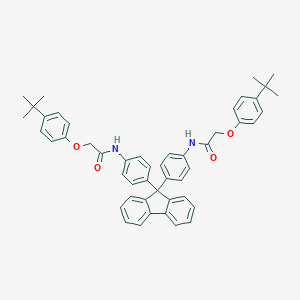 molecular formula C49H48N2O4 B321179 2-(4-tert-butylphenoxy)-N-{4-[9-(4-{[(4-tert-butylphenoxy)acetyl]amino}phenyl)-9H-fluoren-9-yl]phenyl}acetamide 