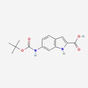 molecular formula C14H16N2O4 B3211797 6-(Tert-butoxycarbonylamino)-1h-indole-2-carboxylic acid CAS No. 1093261-27-8