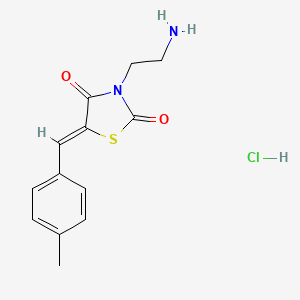 (5Z)-3-(2-aminoethyl)-5-(4-methylbenzylidene)-1,3-thiazolidine-2,4-dione hydrochloride