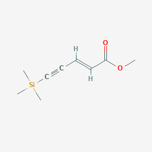 molecular formula C9H14O2Si B3211826 Methyl 5-(trimethylsilyl)pent-2-EN-4-ynoate CAS No. 109384-43-2