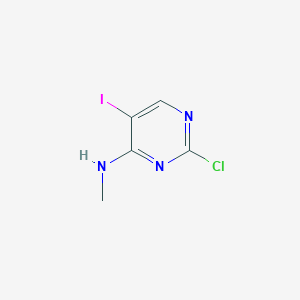 molecular formula C5H5ClIN3 B3211832 2-chloro-5-iodo-N-methylpyrimidin-4-amine CAS No. 1093847-70-1