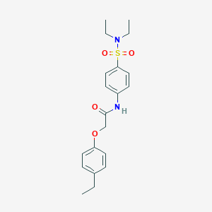 molecular formula C20H26N2O4S B321186 N-[4-(diethylsulfamoyl)phenyl]-2-(4-ethylphenoxy)acetamide 