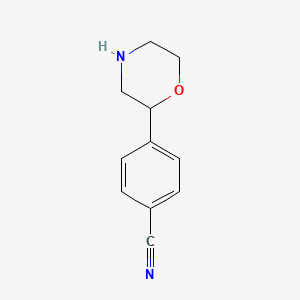 molecular formula C11H12N2O B3211887 4-(Morpholin-2-yl)benzonitrile CAS No. 1094551-55-9