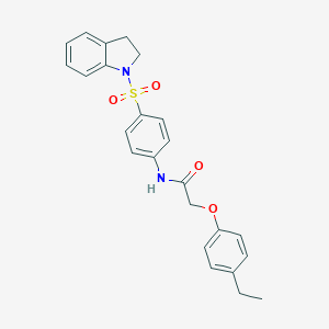 molecular formula C24H24N2O4S B321190 N-[4-(2,3-dihydro-1H-indol-1-ylsulfonyl)phenyl]-2-(4-ethylphenoxy)acetamide 