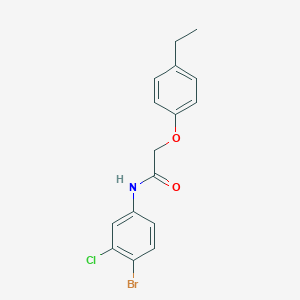molecular formula C16H15BrClNO2 B321194 N-(4-bromo-3-chlorophenyl)-2-(4-ethylphenoxy)acetamide 