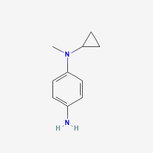 molecular formula C10H14N2 B3211960 N1-cyclopropyl-N1-methylbenzene-1,4-diamine CAS No. 1095038-67-7