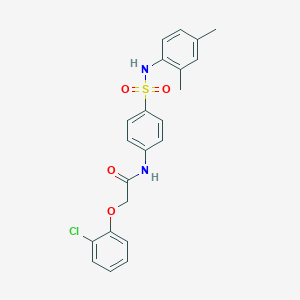 molecular formula C22H21ClN2O4S B321197 2-(2-chlorophenoxy)-N-{4-[(2,4-dimethylanilino)sulfonyl]phenyl}acetamide 