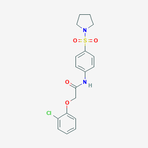 molecular formula C18H19ClN2O4S B321203 2-(2-chlorophenoxy)-N-[4-(1-pyrrolidinylsulfonyl)phenyl]acetamide 