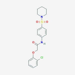 molecular formula C19H21ClN2O4S B321204 2-(2-chlorophenoxy)-N-[4-(1-piperidinylsulfonyl)phenyl]acetamide 