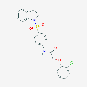 molecular formula C22H19ClN2O4S B321205 2-(2-chlorophenoxy)-N-[4-(2,3-dihydro-1H-indol-1-ylsulfonyl)phenyl]acetamide 