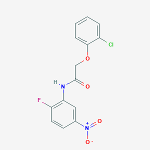 molecular formula C14H10ClFN2O4 B321208 2-(2-chlorophenoxy)-N-(2-fluoro-5-nitrophenyl)acetamide 