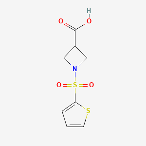 molecular formula C8H9NO4S2 B3212091 1-(Thiophen-2-ylsulfonyl)azetidine-3-carboxylic acid CAS No. 1095340-34-3
