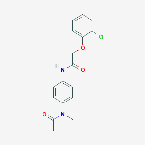 molecular formula C17H17ClN2O3 B321211 N-{4-[acetyl(methyl)amino]phenyl}-2-(2-chlorophenoxy)acetamide 