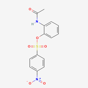molecular formula C14H12N2O6S B3212112 2-Acetamidophenyl 4-nitrobenzene-1-sulfonate CAS No. 1095394-81-2