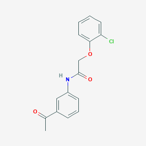 molecular formula C16H14ClNO3 B321212 N-(3-acetylphenyl)-2-(2-chlorophenoxy)acetamide 