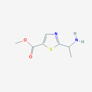 molecular formula C7H10N2O2S B3212129 Methyl 2-(1-aminoethyl)thiazole-5-carboxylate CAS No. 1095824-68-2