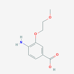 molecular formula C10H13NO4 B3212133 4-Amino-3-(2-methoxyethoxy)benzoic acid CAS No. 1096330-19-6