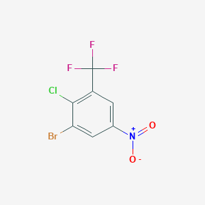 molecular formula C7H2BrClF3NO2 B3212149 1-Bromo-2-chloro-5-nitro-3-(trifluoromethyl)benzene CAS No. 1096698-02-0