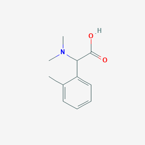 molecular formula C11H15NO2 B3212151 (Dimethylamino)(2-methylphenyl)acetic acid CAS No. 1096770-57-8