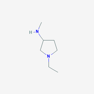 molecular formula C7H16N2 B3212157 1-ethyl-N-methylpyrrolidin-3-amine CAS No. 1096836-43-9