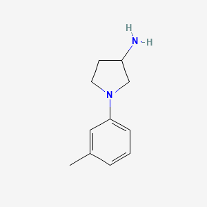 molecular formula C11H16N2 B3212160 1-(3-Methylphenyl)pyrrolidin-3-amine CAS No. 1096836-72-4