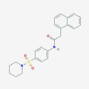 molecular formula C23H24N2O3S B321218 2-(1-naphthyl)-N-[4-(1-piperidinylsulfonyl)phenyl]acetamide 