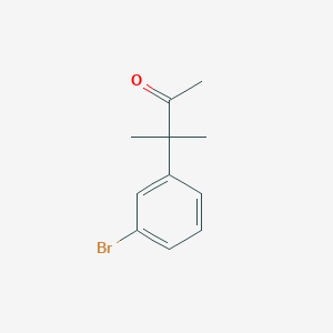 molecular formula C11H13BrO B3212188 3-(3-Bromophenyl)-3-methylbutan-2-one CAS No. 109757-55-3