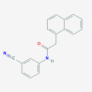 molecular formula C19H14N2O B321220 N-(3-cyanophenyl)-2-(1-naphthyl)acetamide 
