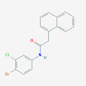 molecular formula C18H13BrClNO B321222 N-(4-bromo-3-chlorophenyl)-2-(1-naphthyl)acetamide 