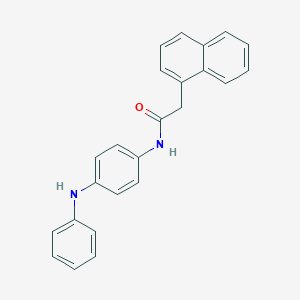 molecular formula C24H20N2O B321223 N-(4-anilinophenyl)-2-(1-naphthyl)acetamide 