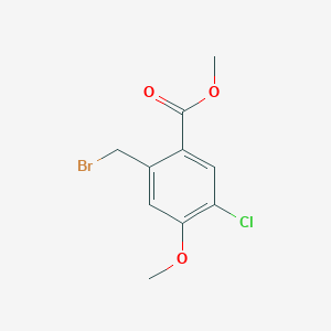 molecular formula C10H10BrClO3 B3212233 Methyl 2-(bromomethyl)-5-chloro-4-methoxybenzoate CAS No. 109803-49-8