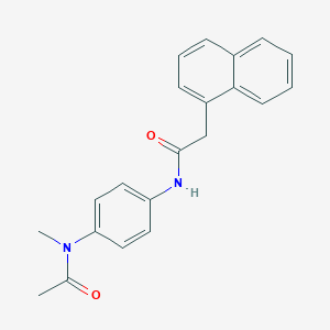 molecular formula C21H20N2O2 B321224 N-{4-[acetyl(methyl)amino]phenyl}-2-(1-naphthyl)acetamide 