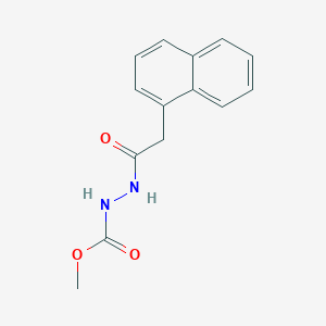 molecular formula C14H14N2O3 B321225 Methyl 2-(1-naphthylacetyl)hydrazinecarboxylate 