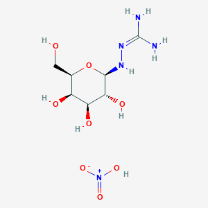 molecular formula C7H17N5O8 B3212261 N1-B-D-Galactopyranosylamino-guanidine hno3 CAS No. 109853-86-3