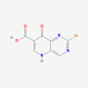 molecular formula C8H4BrN3O3 B3212263 2-Bromopyrido[3,2-d]pyrimidine-8-oxo-7-carboxylic acid CAS No. 1098588-17-0