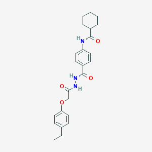 molecular formula C24H29N3O4 B321227 N-[4-({2-[(4-ethylphenoxy)acetyl]hydrazino}carbonyl)phenyl]cyclohexanecarboxamide 