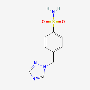 molecular formula C9H10N4O2S B3212318 4-((1H-1,2,4-Triazol-1-yl)methyl)benzenesulfonamide CAS No. 1099632-71-9
