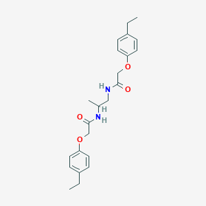 molecular formula C23H30N2O4 B321234 2-(4-ETHYLPHENOXY)-N-{1-[2-(4-ETHYLPHENOXY)ACETAMIDO]PROPAN-2-YL}ACETAMIDE 