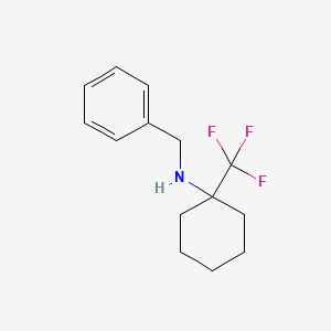 molecular formula C14H18F3N B3212341 N-苄基-1-(三氟甲基)环己烷-1-胺 CAS No. 1100246-29-4