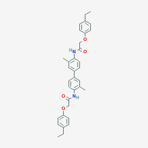 molecular formula C34H36N2O4 B321239 2-(4-ethylphenoxy)-N-(4'-{[(4-ethylphenoxy)acetyl]amino}-3,3'-dimethyl[1,1'-biphenyl]-4-yl)acetamide 