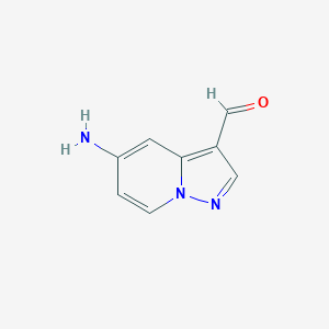 molecular formula C8H7N3O B3212405 5-Aminopyrazolo[1,5-a]pyridine-3-carbaldehyde CAS No. 1101120-41-5