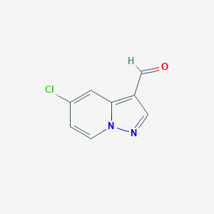 molecular formula C8H5ClN2O B3212413 5-Chloropyrazolo[1,5-a]pyridine-3-carbaldehyde CAS No. 1101120-49-3