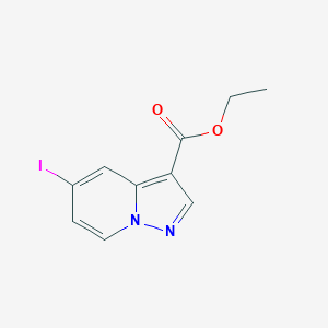 molecular formula C10H9IN2O2 B3212416 5-碘吡唑并[1,5-a]吡啶-3-羧酸乙酯 CAS No. 1101120-55-1