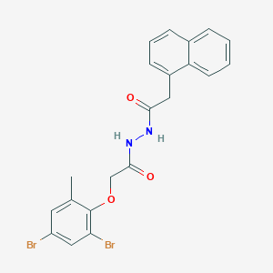 molecular formula C21H18Br2N2O3 B321242 2-(2,4-dibromo-6-methylphenoxy)-N'-(1-naphthylacetyl)acetohydrazide 
