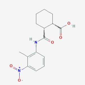 molecular formula C15H18N2O5 B321244 2-({3-Nitro-2-methylanilino}carbonyl)cyclohexanecarboxylic acid 